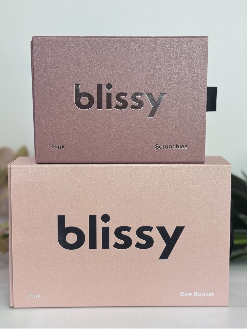 Blissy 100% Mulberry Silk Bundle – Pink Bonnet + Scrunchies Set NEW, $144 Value